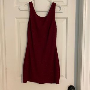 Maroon mini dress